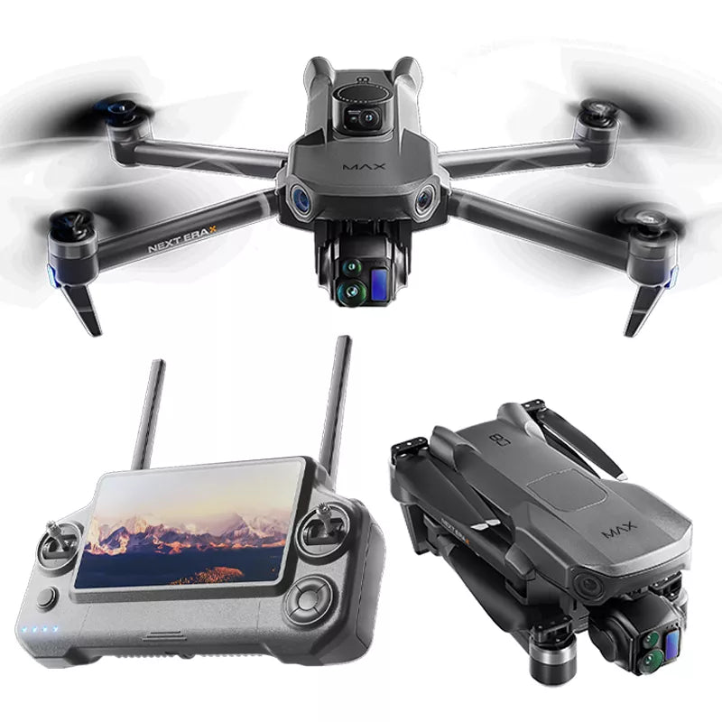 SMRC P7 MAX 8K Drone 3-Axis Gimbal Intelligent Obstacle Avoidance 5G GPS Large size Quadcopter with Screen Remote Control