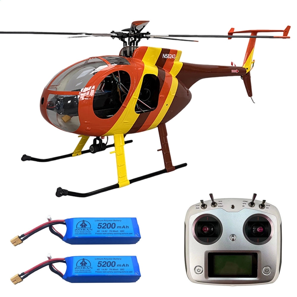 ROBAN 470 Class MD-500E Bird Helicopter GPS X2 Flight Control System LED Lighting System PNP/RTF Version RC Helicopter