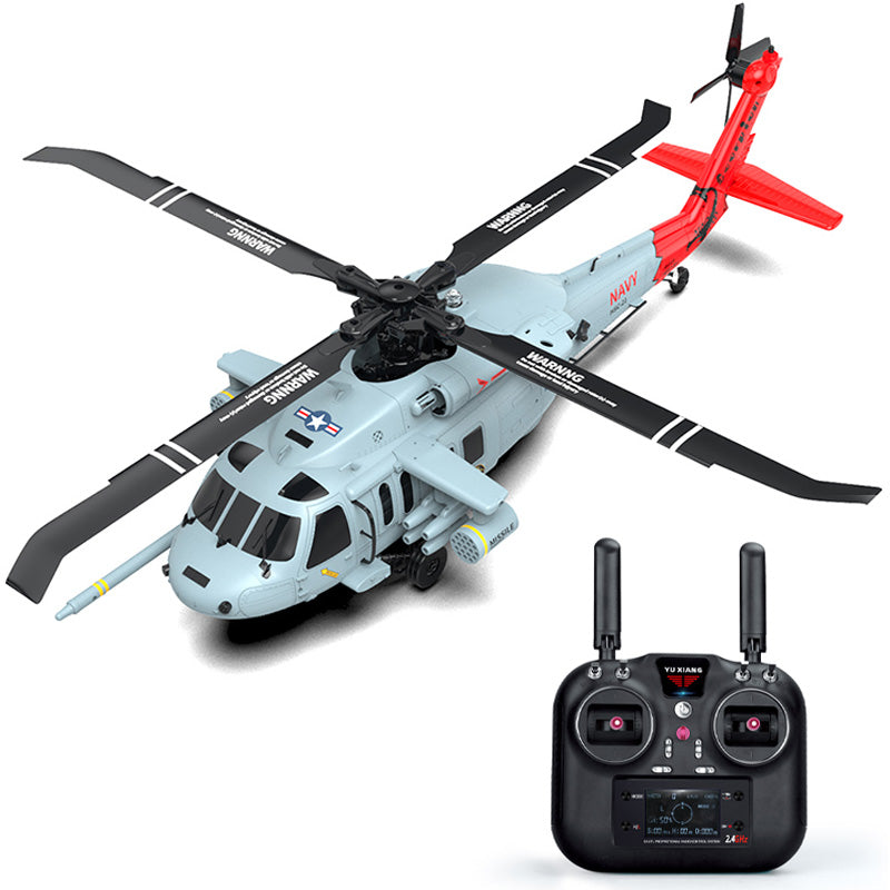 YXZNRC F09-H Naval Eagle 6CH 6-Axis Gyro RC Helicopter GPS Optical Flow Positioning 5.8G FPV Camera Dual Brushless Combat Helicopter
