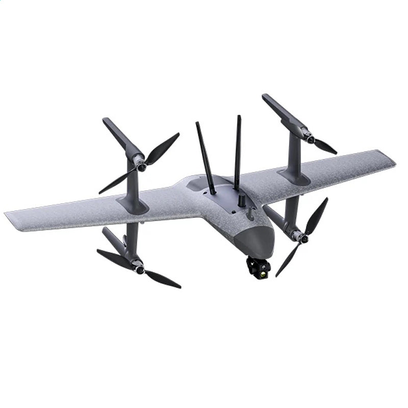 HEQUVA SWAN VOYAGER K8T-V2 VTOL Fixed Wing UAV 4K Thermal Imaging Drone AI Tracking 60Min Flight 15KM Video Transmission