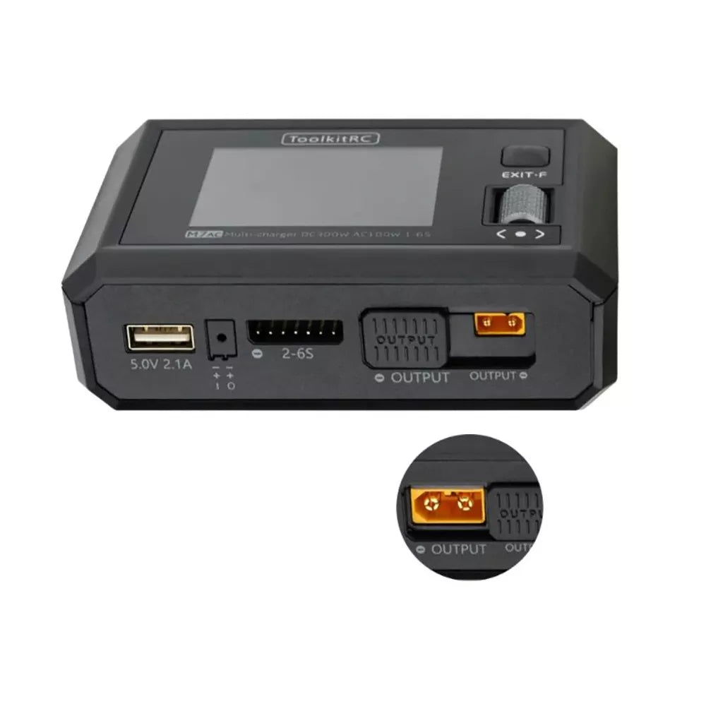 ToolkitRC M7AC 2-6S multi-function balance charger for aircraft model lithium batteries supports DC and AC