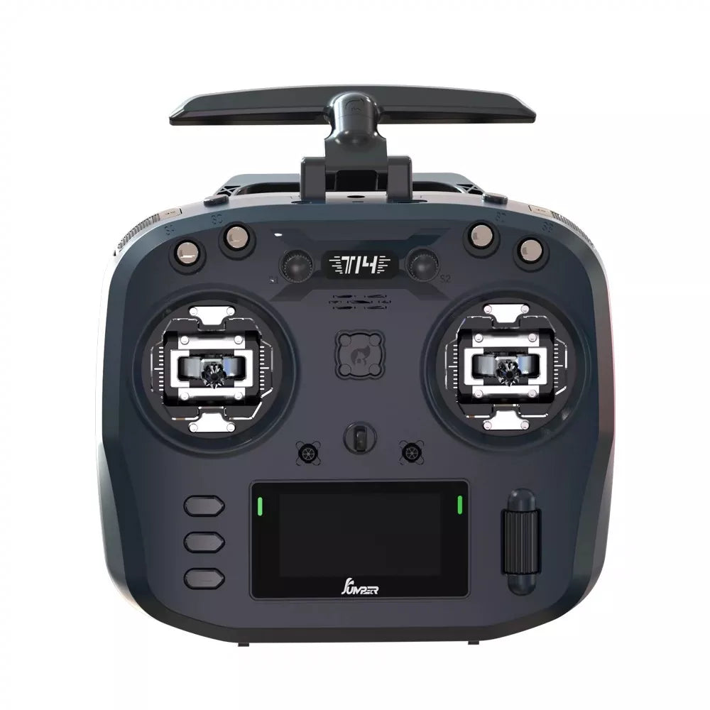Jumper T14 Remote Control 2.4Ghz/915Mhz CNC Hall Sensor Gimbals 1W ELRS Transmitter Bi-directional Foldable Antenna OLED Display