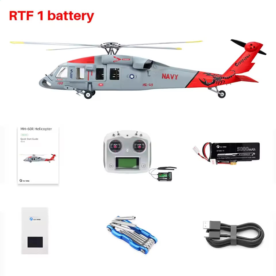 FLYWING MH-60R 470L Scale Jayhawk RC Helicopter GPS ACE Flight Controller RTF Helicopter