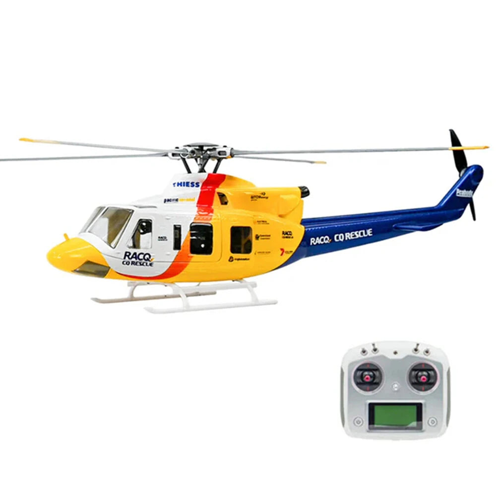 FLYWING Bell 412 V4 470L Military Rescue RC Helicopter Upgraded ACE flight control System RTF Helicopter