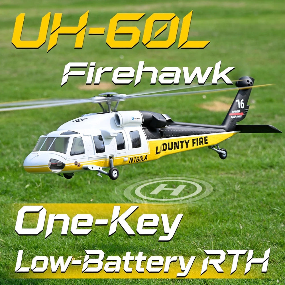 FLYWING UH-60L Firehawk 470L Scale 4-Blade Black Hawk ACE Flight Controller GPS RTF Helicopter