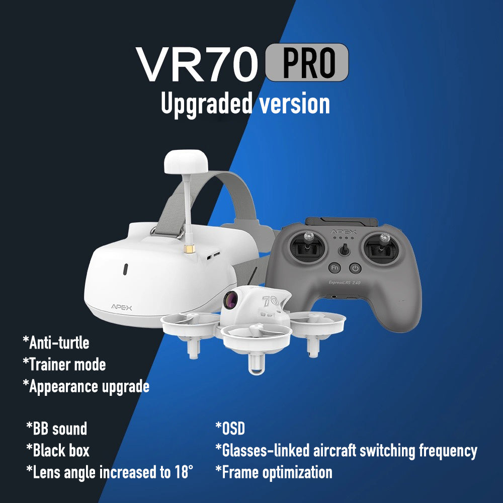 APEX PRO FPV Drone Head Tracking Mode Mini FPV Racing Drone Set 5.8G Real-Time Image Transmission Super-Wide Camera FPV Goggles