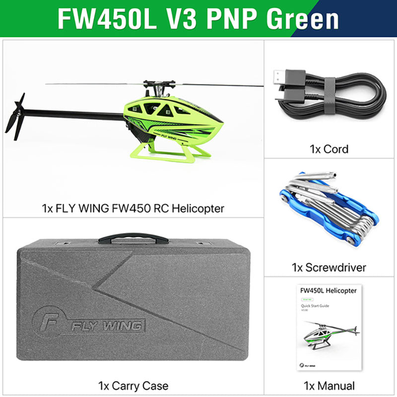 FLY WING FW450L V3 6CH 3D Acrobatics GPS Altitude Hold RC 