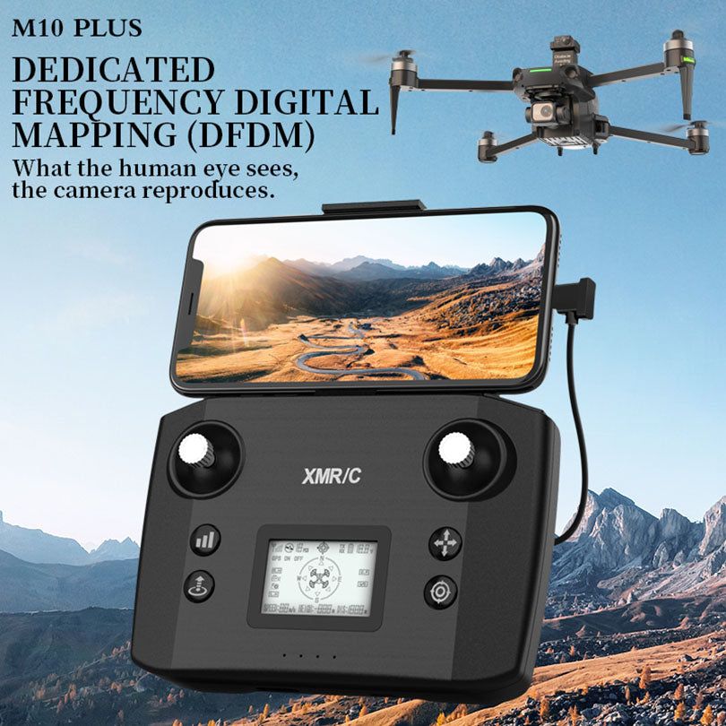 XMR/C M10 PLUS 3-axis Gimbal Brushless 4K Drone GPS 5G Obstacle Avoidance Quadcopter Optional Screen Remote Control