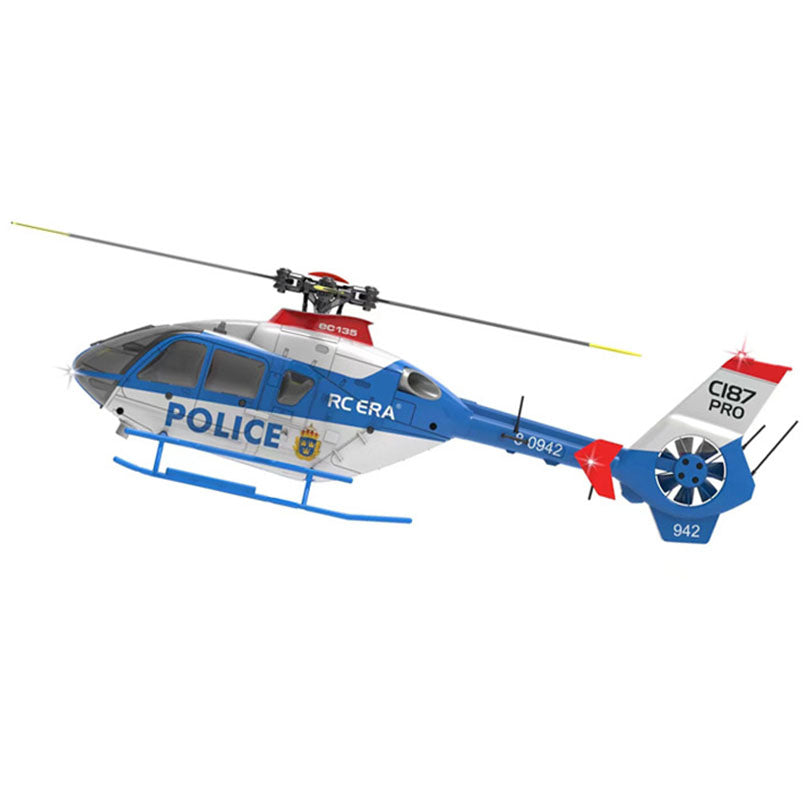 RCERA C123 EC135 RC Helicopter 4CH 6-Axis Gyro Direct drive dual brushless optical flow positioning Air pressure fixed altitude true ducted Helicopter