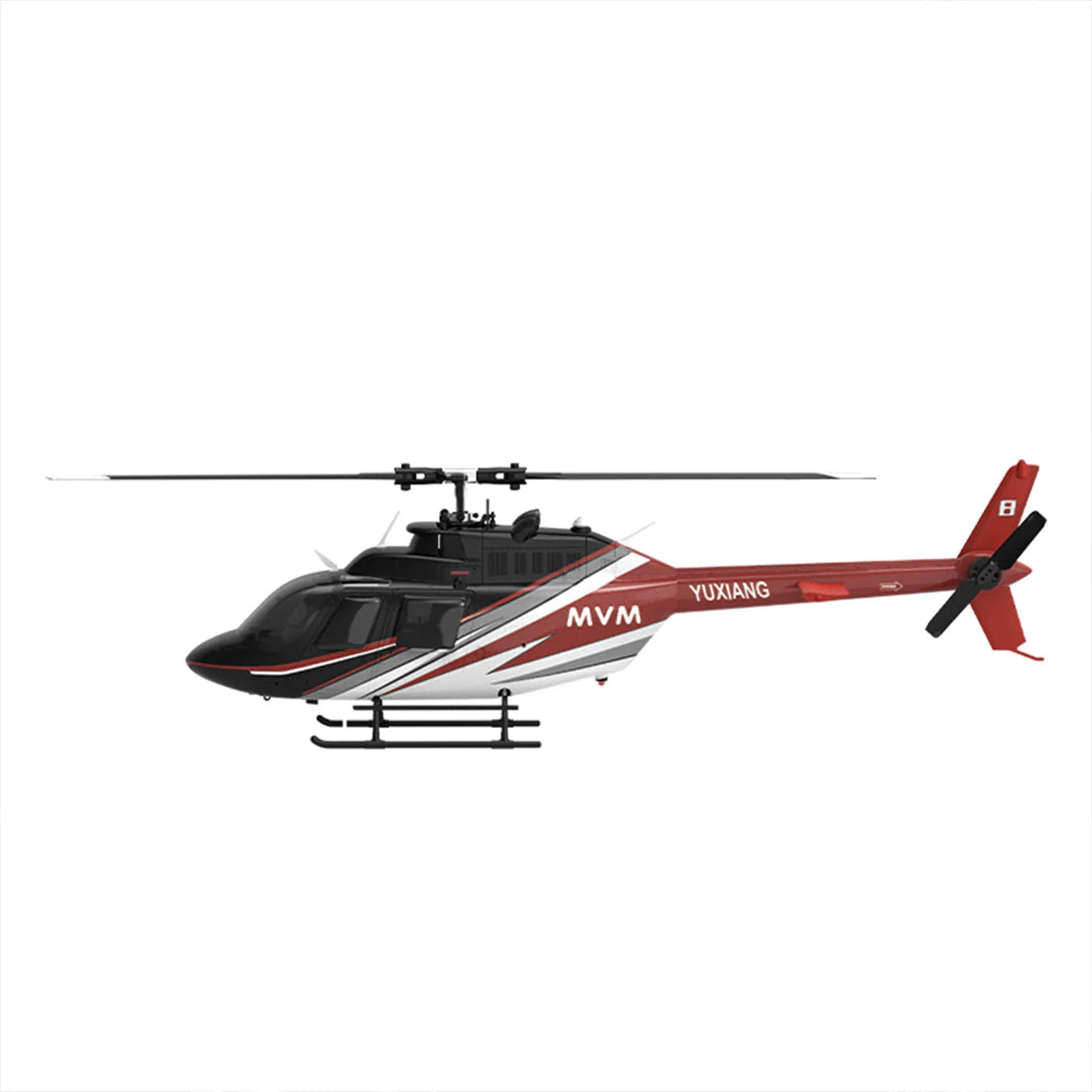 YXZNRC F08 Bell 206 RC Helicopter 1/27 Scale Brushless Direct-Drive 6G Flybarless Model 2.4G 6CHwith Optical Flow Positioning