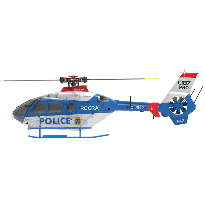 RCERA C123 EC135 RC Helicopter 4CH 6-Axis Gyro Direct drive dual brushless optical flow positioning Air pressure fixed altitude true ducted Helicopter