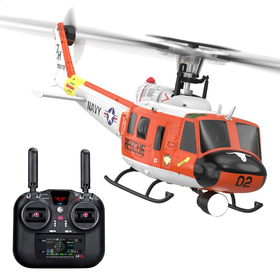 YUXIANG F07H Huey UH-1D NAVY Rescue Scale RC Helicopter GPS Optical Flow Positioning Intelligent Altitude Hold Helicopter