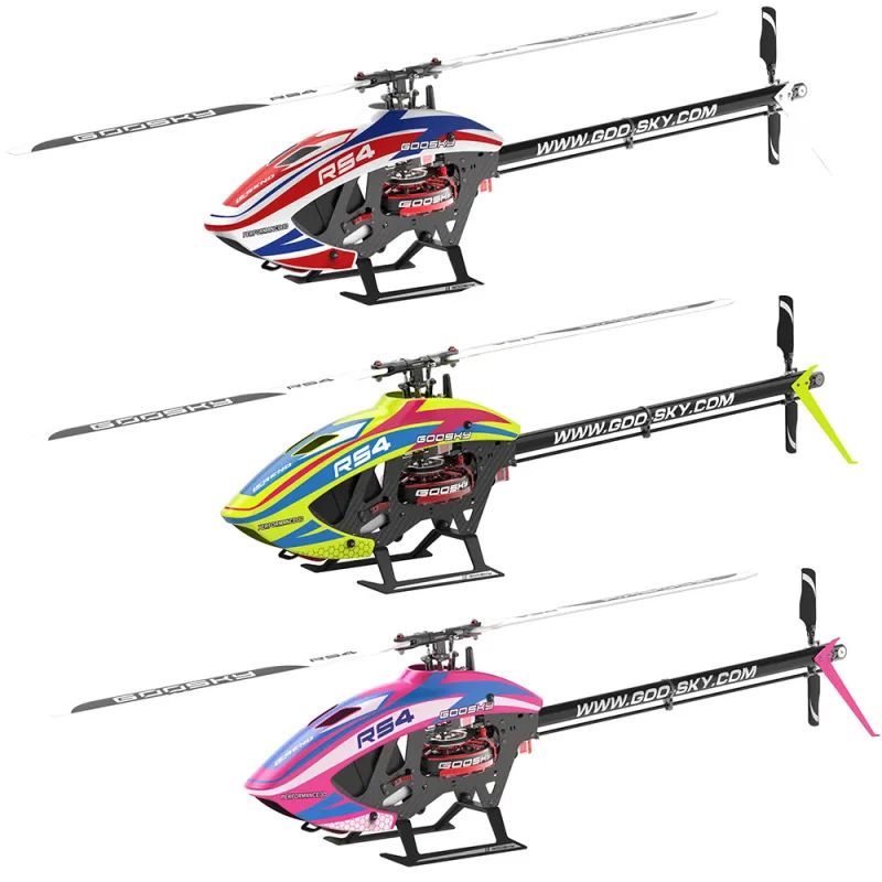 GooSky RS4 Venom Kit Version 6CH 3D Direct Drive Brushless Motor 400 Class Flybarless RC Helicopter