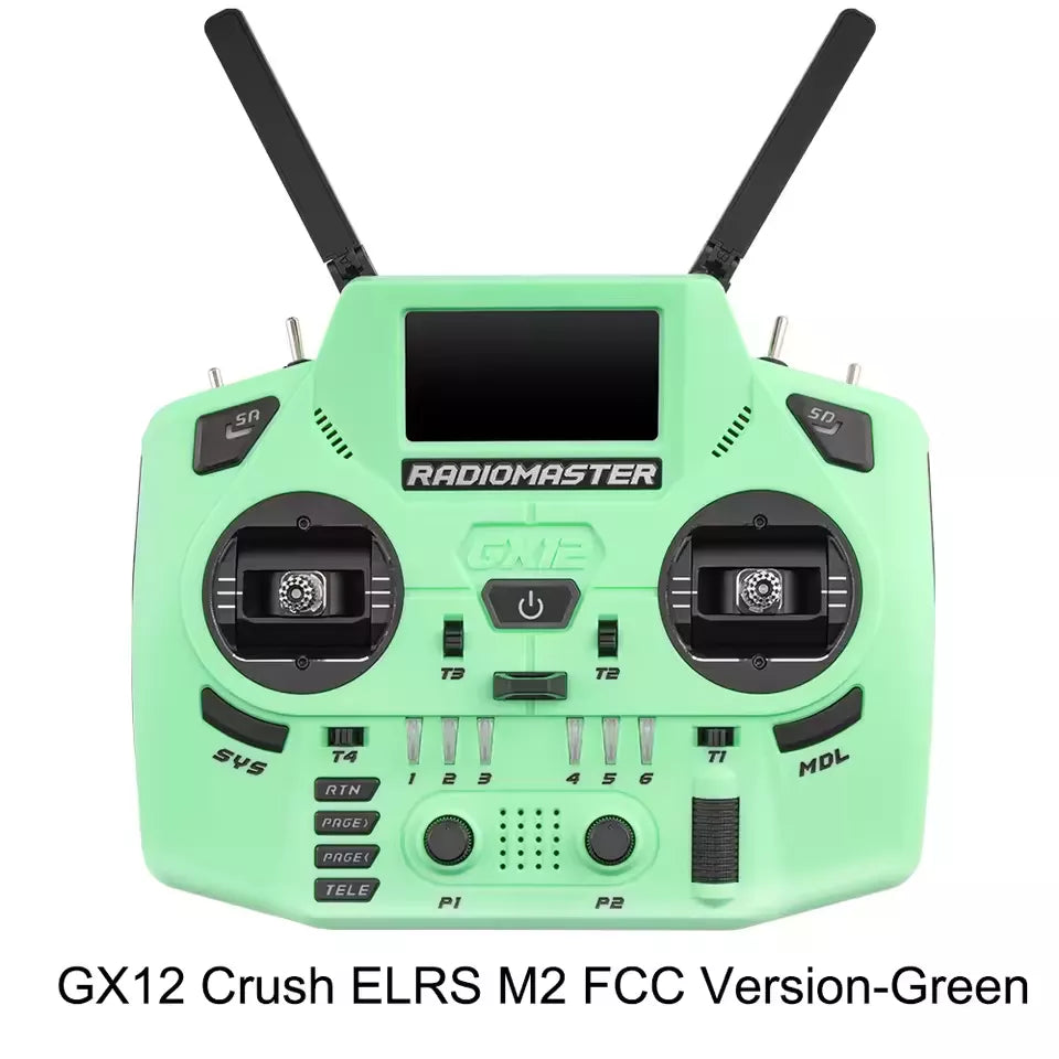 Radiomaster GX12 Crush 1000HZ 3D Digital CNC Hall Gimbal Dual Band Antenna Gemini XROSSBAND EXpressLRS Dopamine Radio Controller