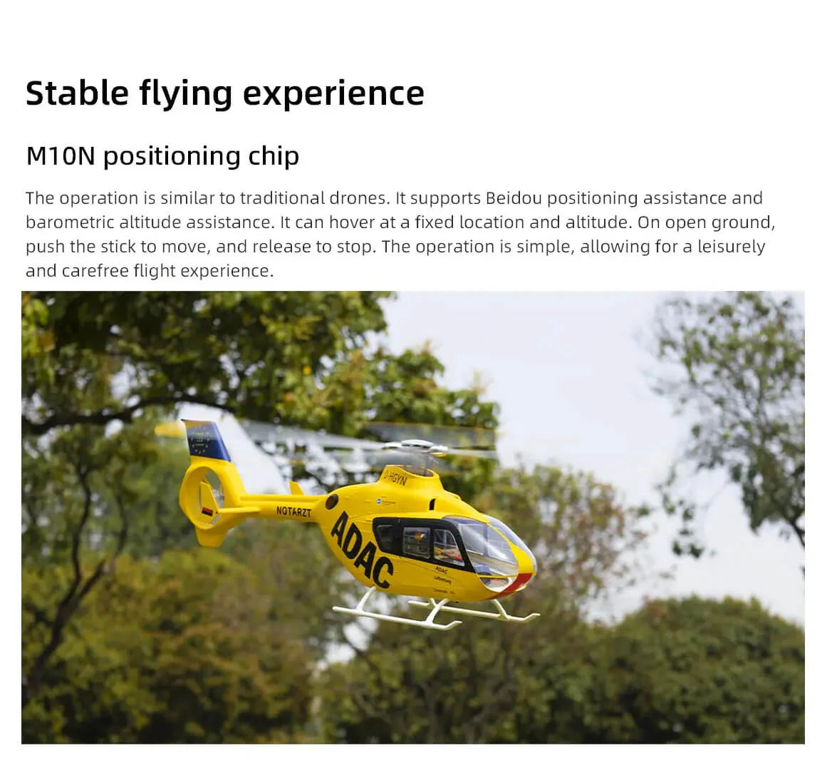 FLYWING EC135 RC Helicopter 470 Scale 6CH RTF with GPS H1 Flight Controller 4 Blade Rotor PNP/RTF Version Helicopter