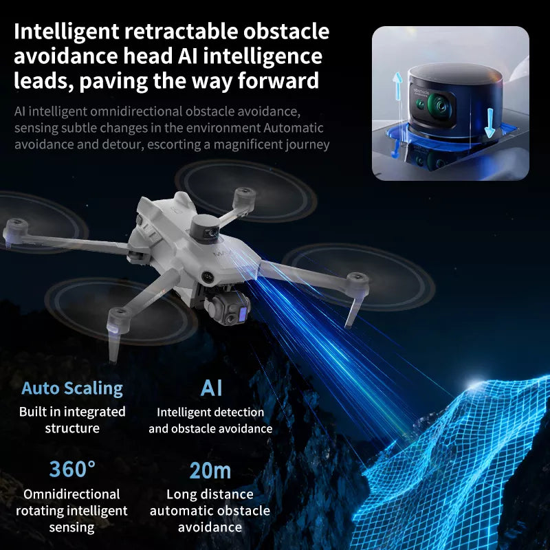 SMRC P7 MAX V2 Upgraded 8K Drone 3-Axis Gimbal Intelligent Obstacle Avoidance 5G GPS Large size Quadcopter with Screen Remote Control