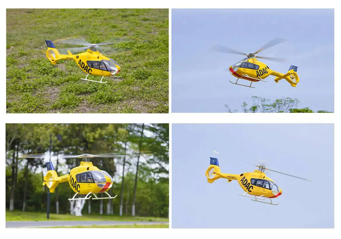 FLYWING EC135 RC Helicopter 470 Scale 6CH RTF with GPS H1 Flight Controller 4 Blade Rotor PNP/RTF Version Helicopter