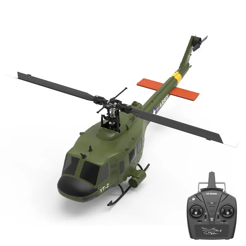 YXZNRC F07 UH1D Huey RC Helicopter 6-Axis Gyroscope and Optical Flow Localization 1:34 RC Helicopter