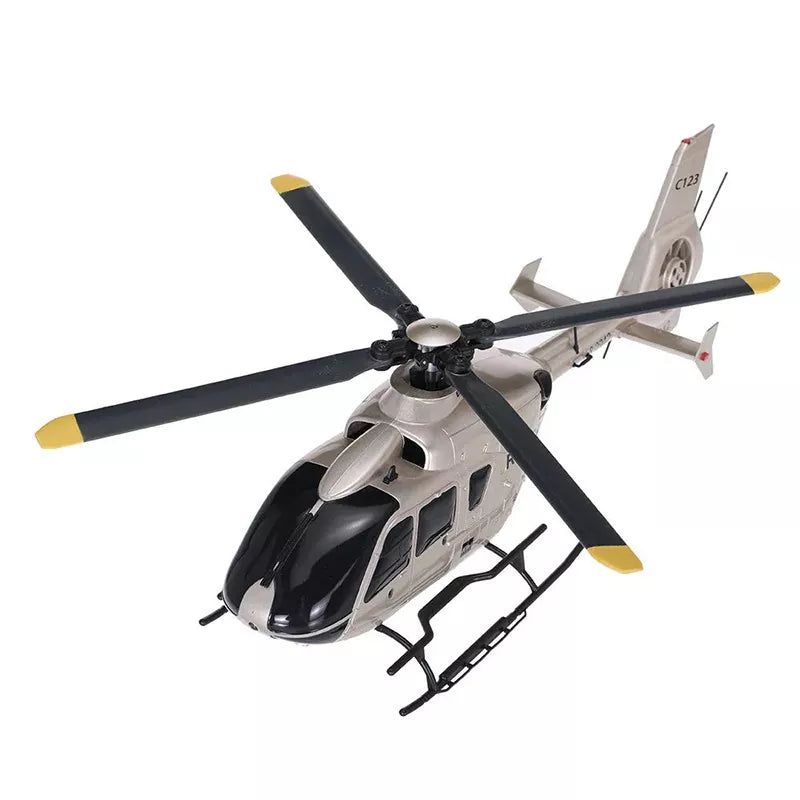 RCERA C123 EC135 RC Helicopter 4CH 6-Axis Gyro Direct drive dual brushless optical flow positioning Air pressure fixed altitude true ducted Helicopter