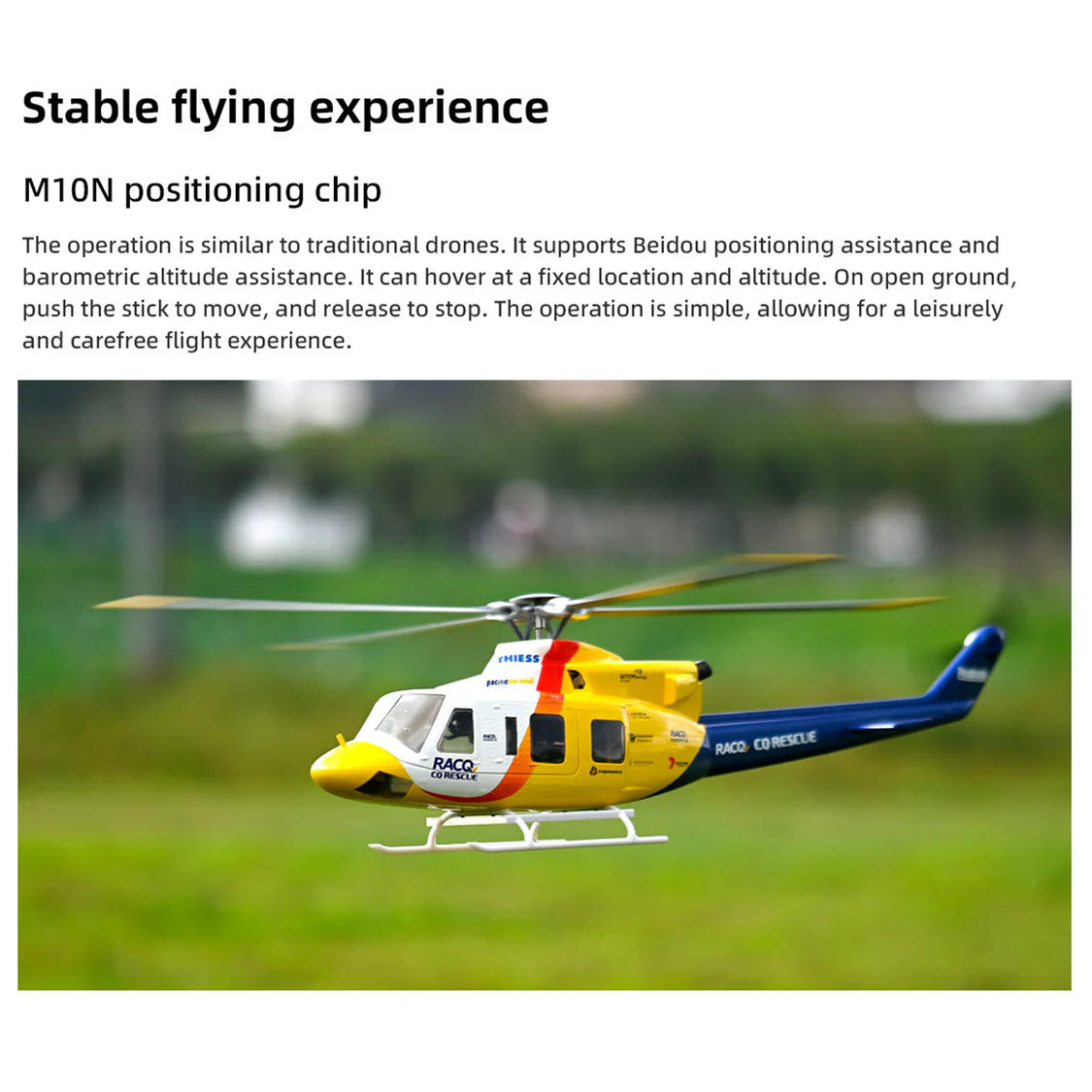 FLYWING Bell 412 V4 470L Military Rescue RC Helicopter Upgraded ACE flight control System RTF Helicopter