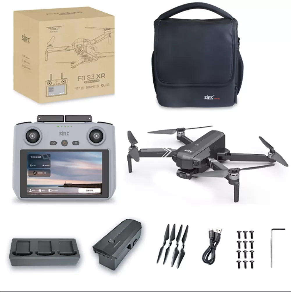 SJRC F11 S3 XR 4K Drone 3-Axis Gimbal EIS HD Camera GPS 5G WiFi Brushless Quadcopter Remote Control With Screen