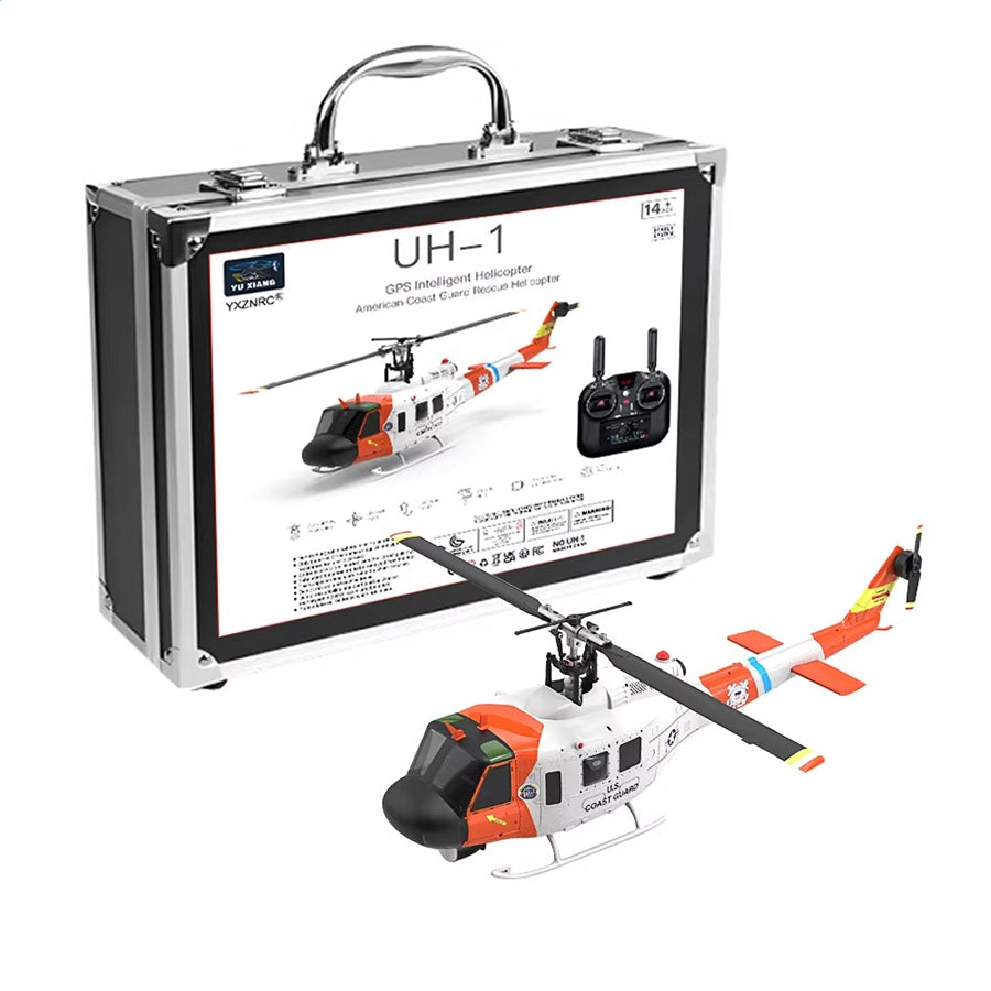 YUXIANG F07H Huey UH-1D NAVY Rescue Scale RC Helicopter GPS Optical Flow Positioning Intelligent Altitude Hold Helicopter