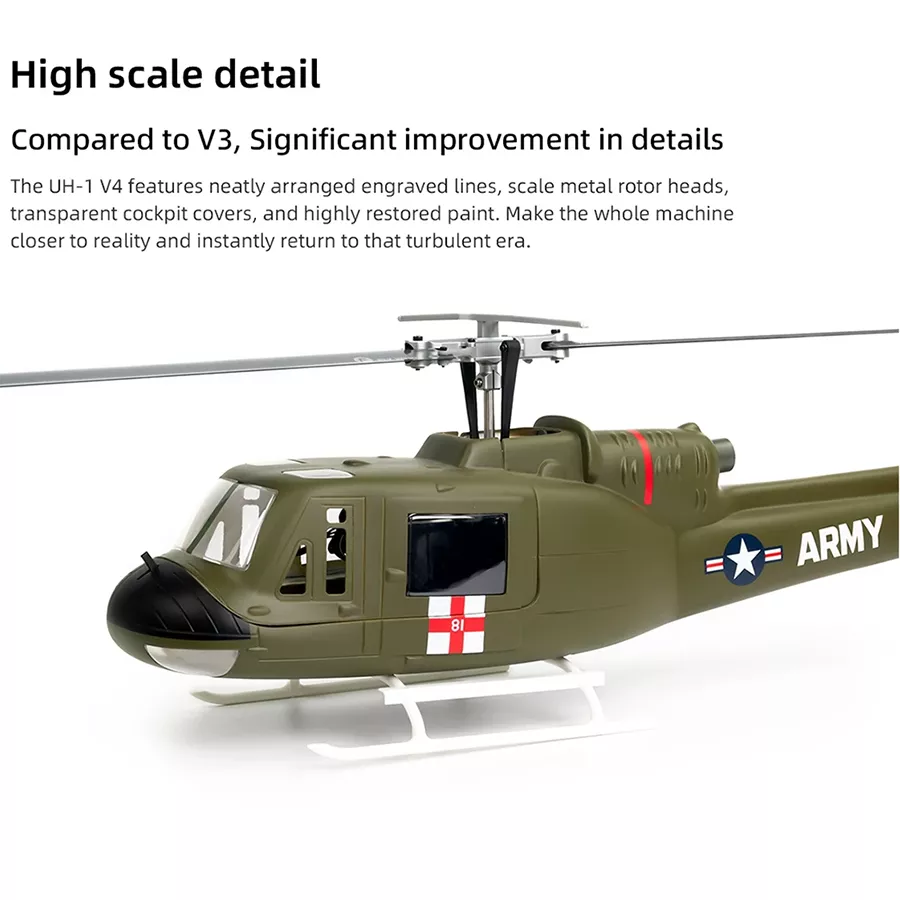 FLYWING UH1 V4 Upgrade Version Class 450L 6CH Brushless GPS Stabilized Altitude Hold RC Helicopter PNP/RTF H1 Flight Controller