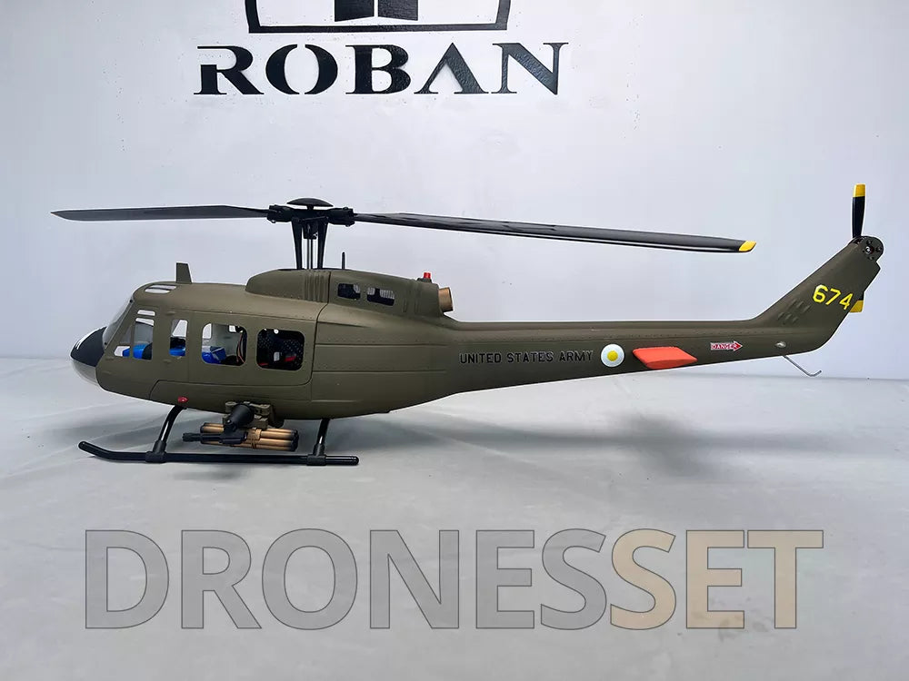 ROBAN 470 Class UH-1D RC Helicopter GPS X2 Flight Control System LED Lighting System PNP/RTF Version Helicopter