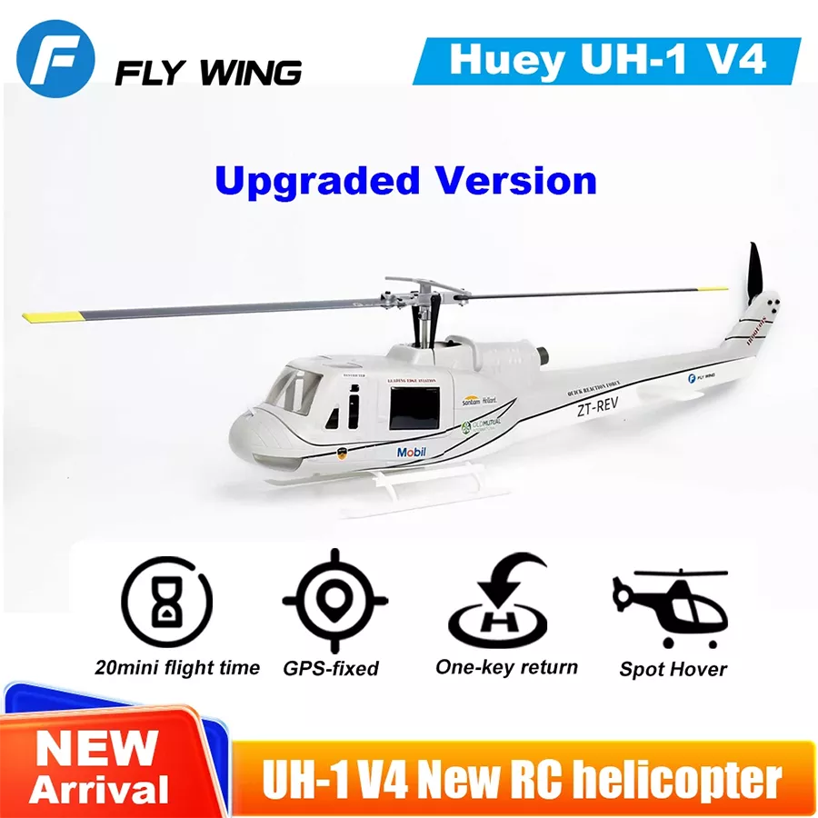 FLYWING UH1 V4 Upgrade Version Class 450L 6CH Brushless GPS Stabilized Altitude Hold RC Helicopter PNP/RTF H1 Flight Controller