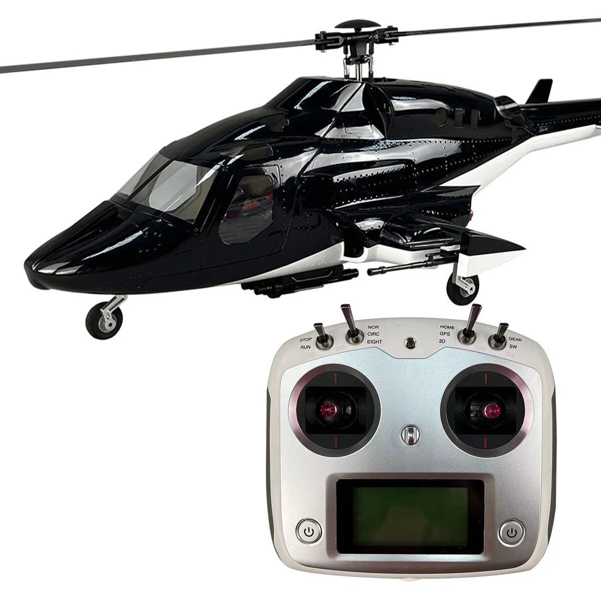 ROBAN Airwolf Helicopter 470L Class GPS Mode X2 Flight Control System LED Lighting System RC Helicopter