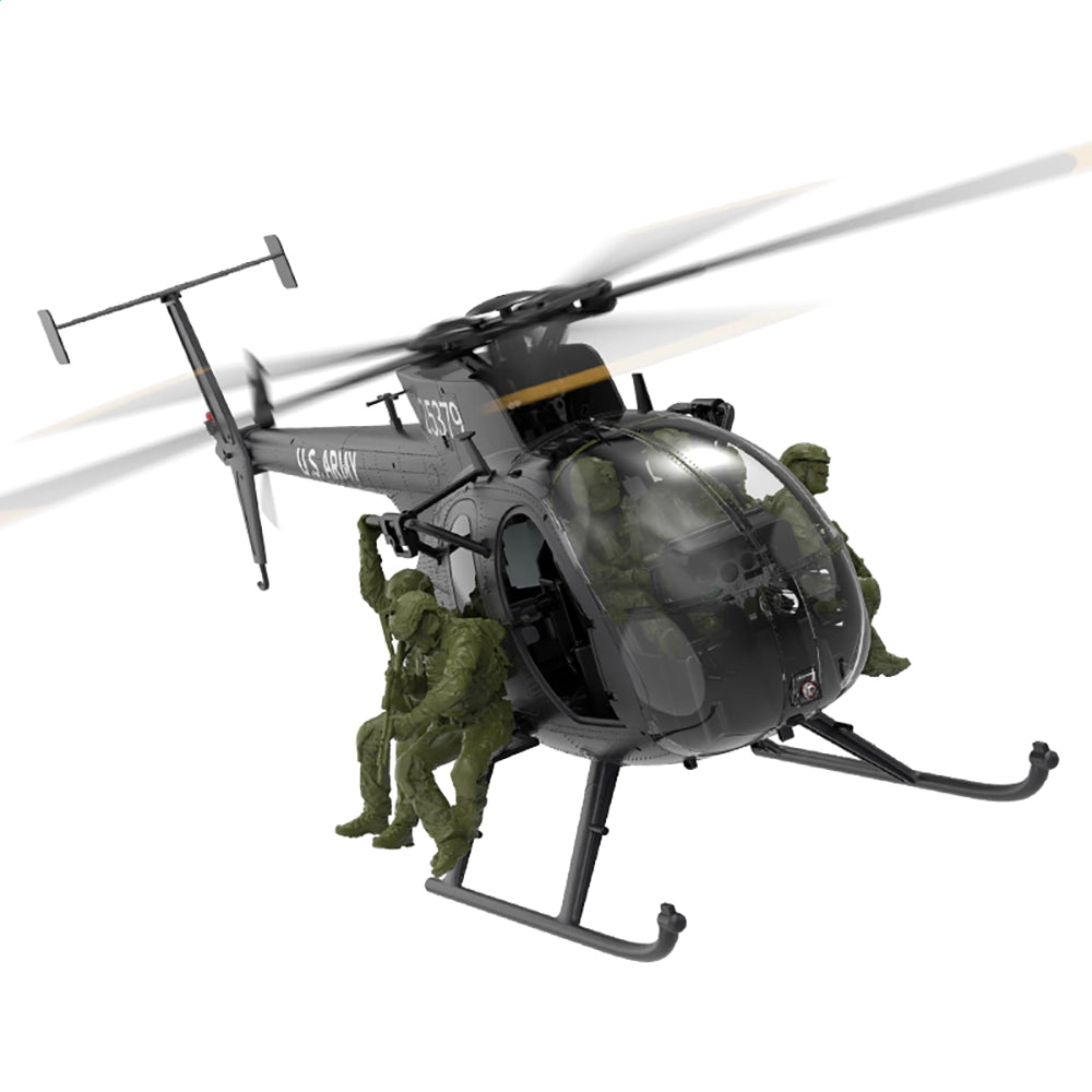 YUXIANG F118S MH-6 Little Bird 250-Class 1/16 Scale FPV 5-Blade Flybarless GPS RTF RC Military Helicopter