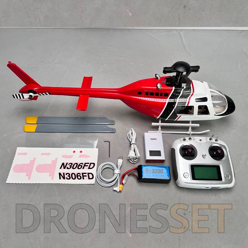 ROBAN Bell-206 450 Class RC Helicopter 2.4G 11CH GPS Stabilized Scale Flybarless PNP/RTF With X1 Flight Controller