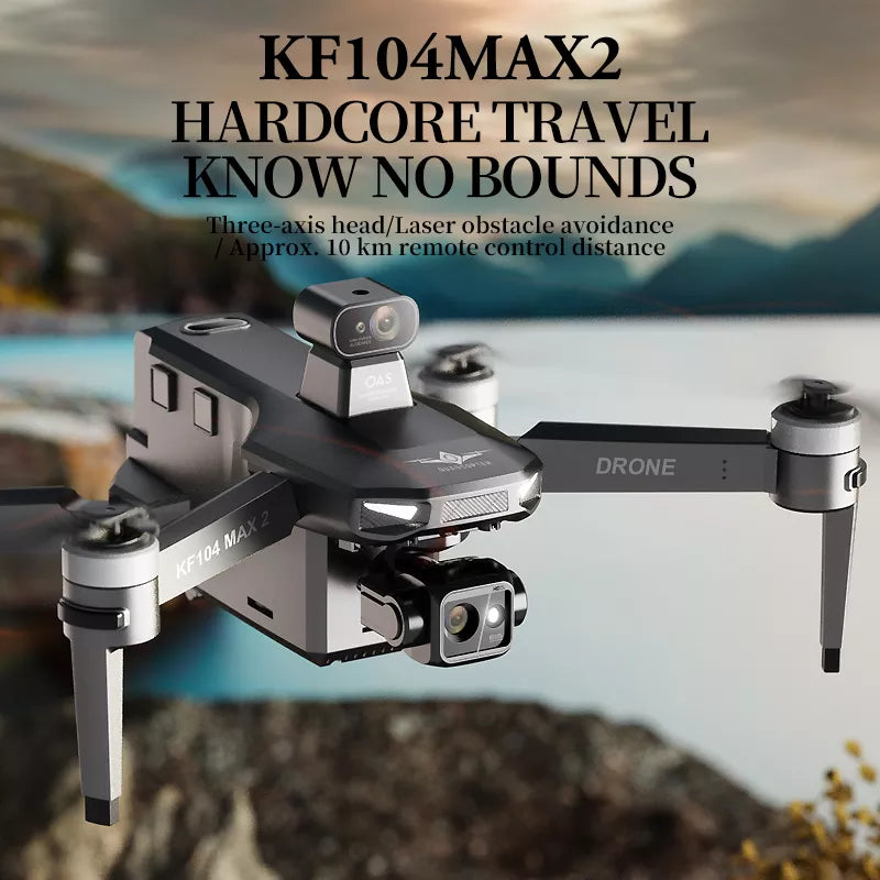 KF104 MAX NEW 8K Drone 3-Axis Gimbal EIS Camera Intelligent Obstacle Avoidance 5G GPS Quadcopter with Screen Remote control