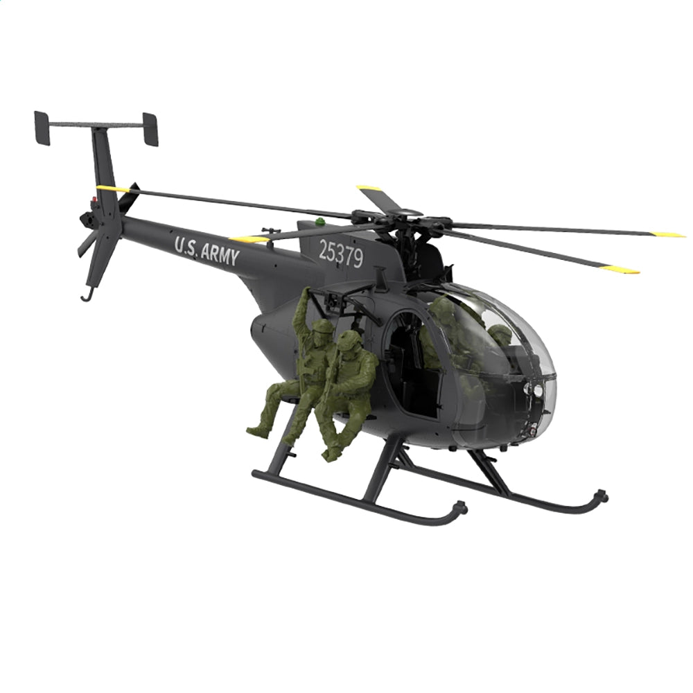 YUXIANG F118S MH-6 Little Bird 250-Class 1/16 Scale FPV 5-Blade Flybarless GPS RTF RC Military Helicopter