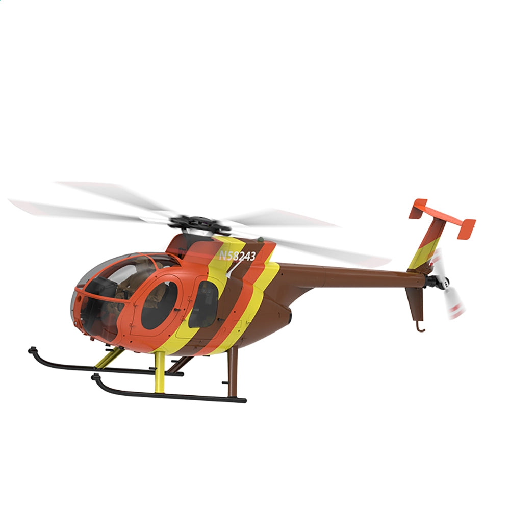 YUXIANG F118S MH-6 Little Bird 250-Class 1/16 Scale FPV 5-Blade Flybarless GPS RTF RC Military Helicopter