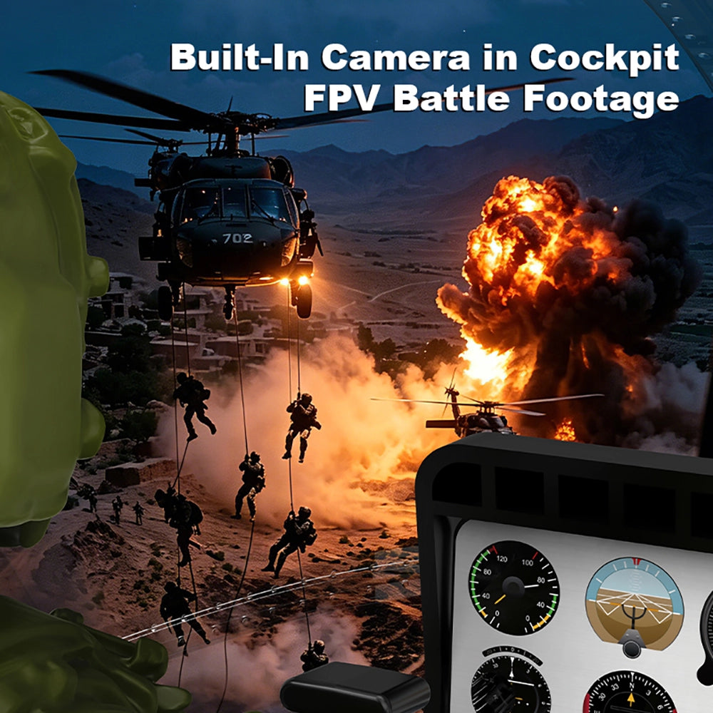 YUXIANG F118S MH-6 Little Bird 250-Class 1/16 Scale FPV 5-Blade Flybarless GPS RTF RC Military Helicopter