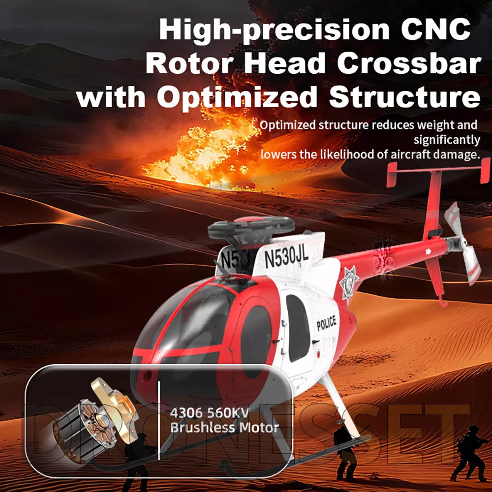 YUXIANG F119S MD-500 Bird Helicopter GPS Altitude Hold Optical Flow Positioning Radar Brushless 3D Stunt RC Helicopter