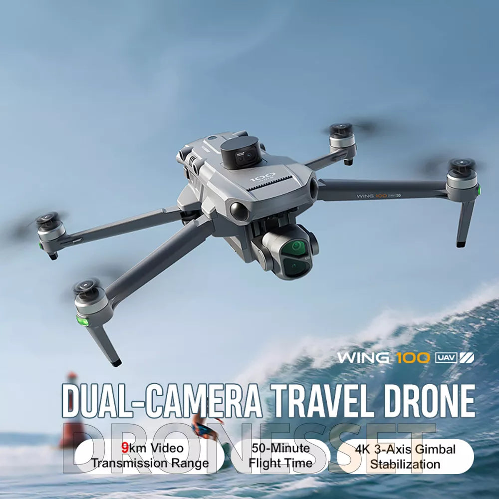 SMRC WING100 Upgraded version 8K Drone 3-Axis Gimbal Obstacle Avoidance 5G GPS Quadcopter Optional Screen Remote Control