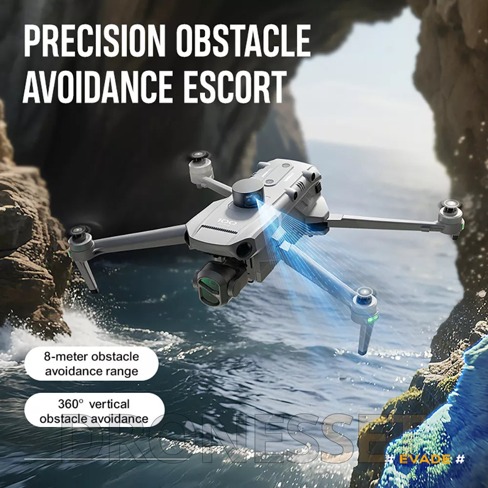 SMRC WING100 Upgraded version 8K Drone 3-Axis Gimbal Obstacle Avoidance 5G GPS Quadcopter Optional Screen Remote Control