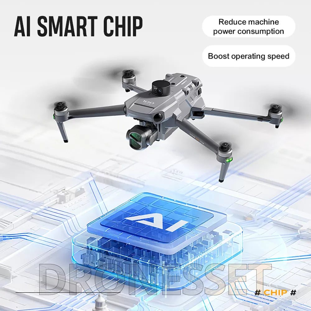 SMRC WING100 Upgraded version 8K Drone 3-Axis Gimbal Obstacle Avoidance 5G GPS Quadcopter Optional Screen Remote Control