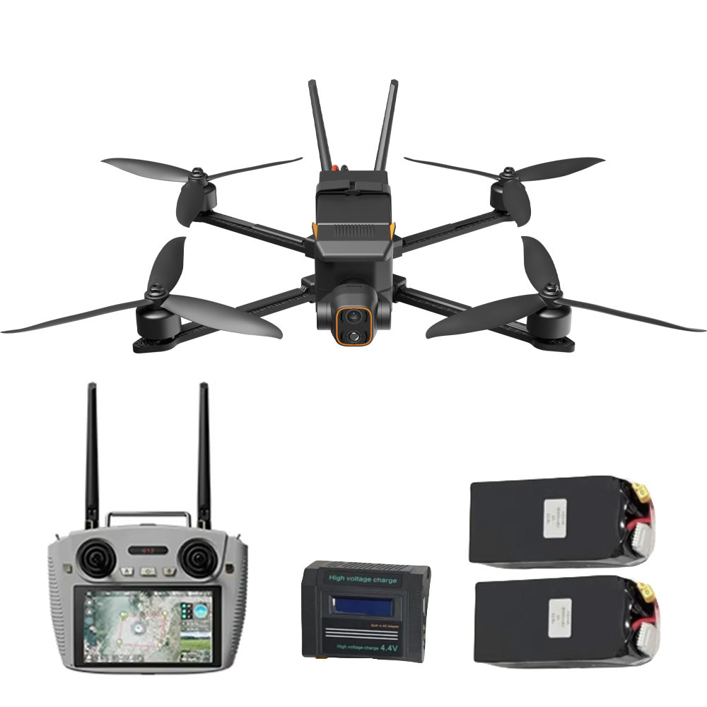 MX330T FPV Drone 10inch Dual-light 2K Camera Thermal Imaging Drone 20KM GPS 3KG Payload RTK AI Tracking Folding Quadcopter