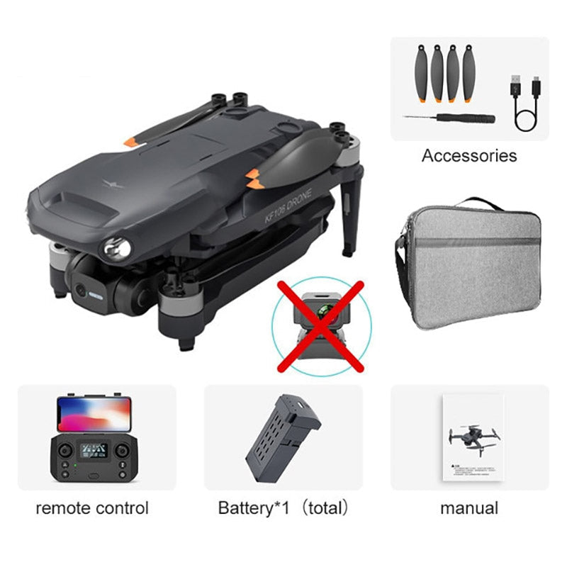 KF106 MAX 3-Axis Gimbal Drone 4K EIS Camera 360° Obstacle Avoidance GPS 5G WIFI Brushless Motor RC Quadcopter