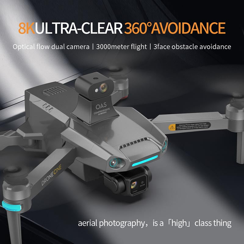 New RC Drone S808 3-axis Gimbal HD Camera 8K GPS 5G Wifi FPV 5KM Aerial Photography Brushless Obstacle Avoidance Quadcopter