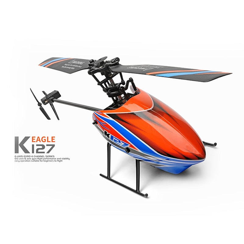 WLtoys K127 RC Helicopters 2.4Ghz 4CH 6-Aixs Gyroscope Single Blade  Propellor Helicotper For Kids Gift RC Toys