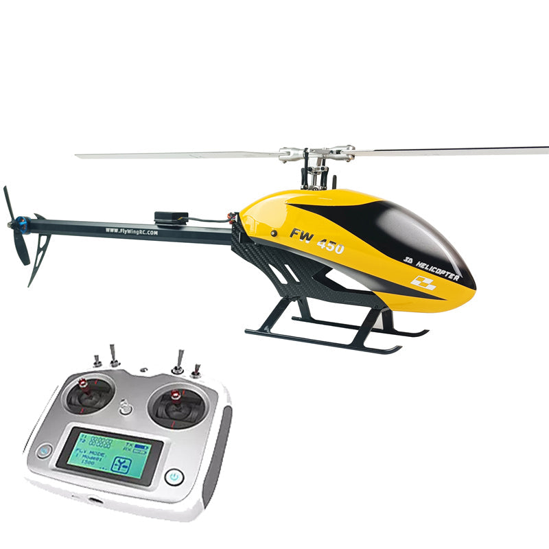 FLYWING FW450L V2.5 6CH FBL 3D Flying GPS Altitude Hold One-key Return Large RC Helicopter RTF With H1 Flight Control System