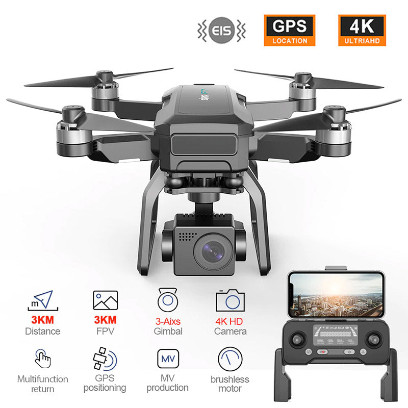 RC Drone SJRC F7 PRO 4K 3-Axis Gimbal HD Camera Professional Brushless GPS 5G WiFi Quadcopter