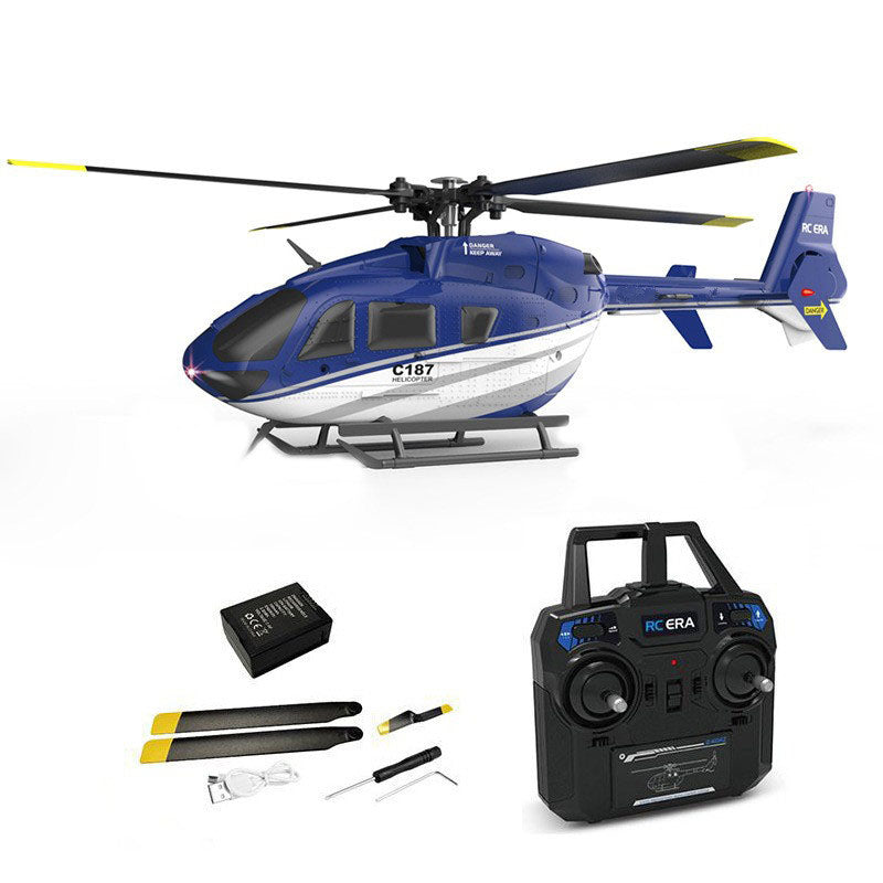 RC Helicopter RC EAR C187 EC135 2.4G 4CH 6-Axis Gyro Altitude Hold Flybarless Scale Helicopter
