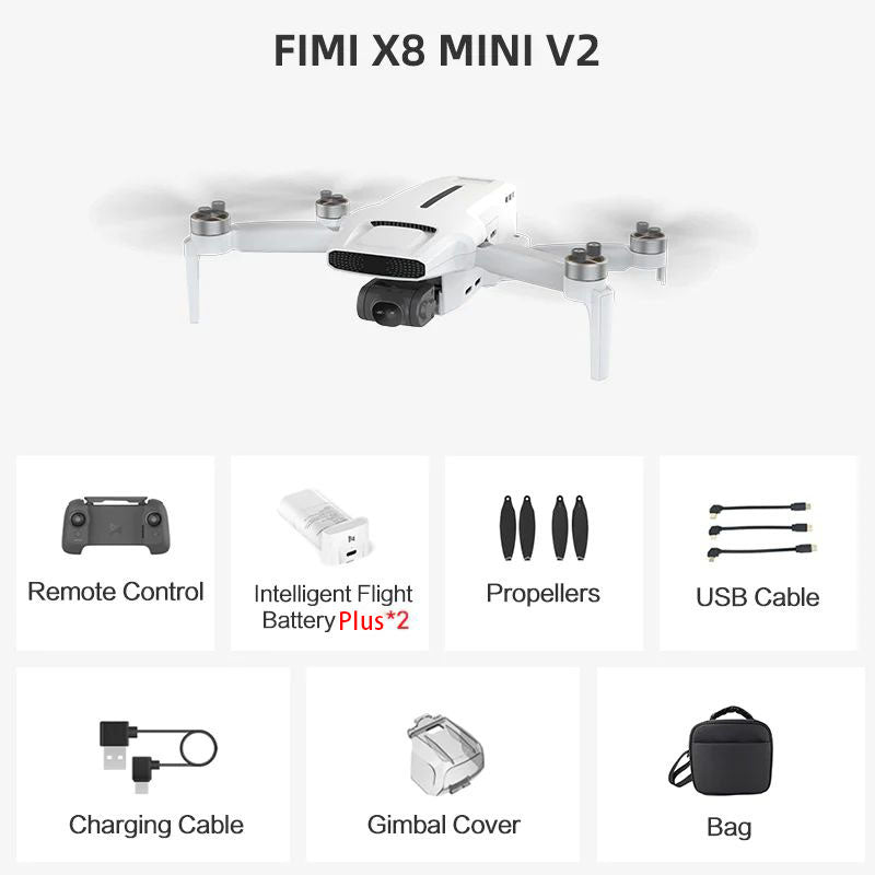 FIMI X8 Mini V2 4k Drone 3 axis 9km FPV Quadcopter bometoys