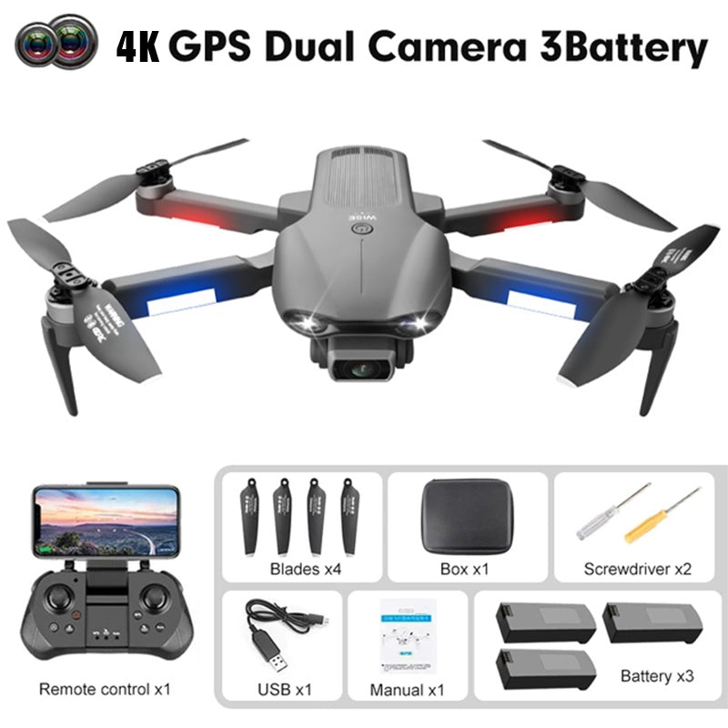 4K Drone 4DRC F9 Dual HD Camera Aerial Photography GPS 5G Wifi FPV Brushless Motor RC Quadcopter Toys
