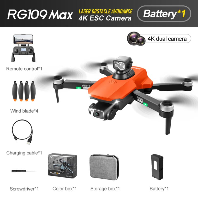 RC Drone RG109 MAX 4K HD Dual Camera GPS 5G WiFi Brushless Motor 360 ° Laser Obstacle Avoidance Quadcopter